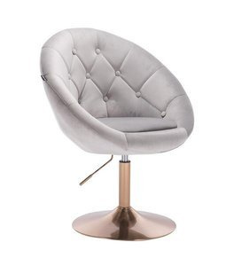 HR8516 Acél modern velúr szék arany lábbal