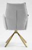 HR280 CSILLAGLÁB Szürke modern boucle szék arany lábbal