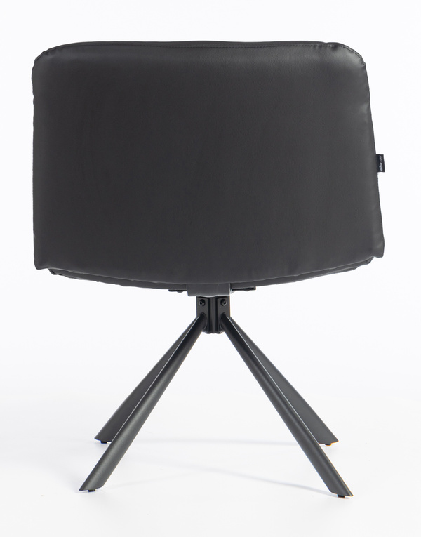 HR150 CSILLAGLÁB Fekete Modern Műbőr Szék Fekete lábbal