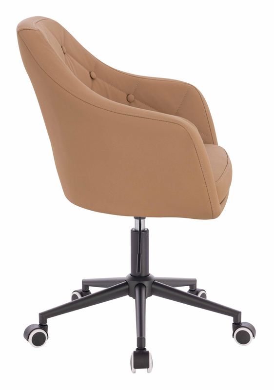 HR831K Karamell Műbőr Premium Soft szék fekete lábbal