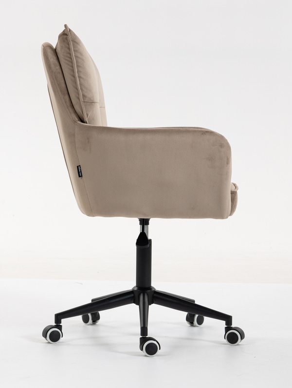 HR250K Latte modern velúr szék fekete lábbal