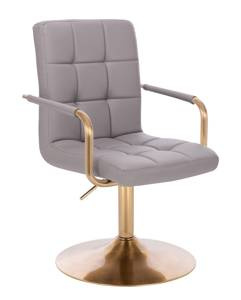 HC1015NP Szürke modern műbőr szék arany lábbal