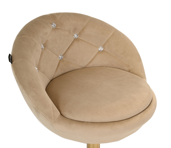 HR948K Latte Modern Velúr Szék Fekete lábbal