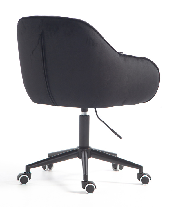 HR2055K Fekete Modern Velúr Szék Fekete lábbal