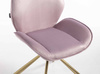 HR350 CSILLAGLÁB Halványlila modern velúr szék arany lábbal