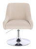 HR920N Krémszínű Modern Velúr Szék Krómozott lábbal