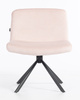 HR150 CSILLAGLÁB Púder Rózsaszín Modern Velúr Szék Fekete lábbal