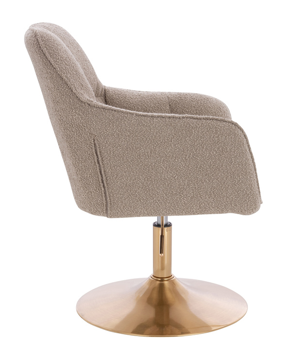HR550N Latte modern boucle  szék arany lábbal