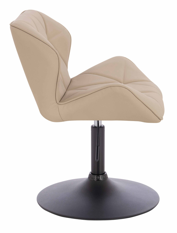 HR111N Krémszínű Műbőr Premium Soft szék fekete lábbal