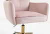 HR250K Púder Rózsaszín modern velúr szék arany lábbal