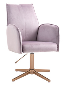 HR280CROSS Halványlila Modern Velúr Szék Arany lábbal