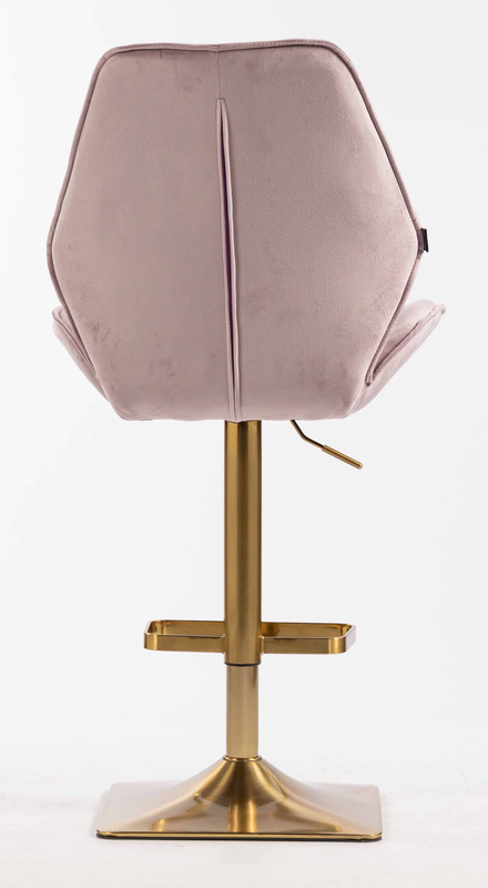 HR350KW Halványlila modern velúr szék arany lábbal