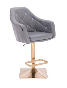 HC830KW Szürke modern műbőr szék arany lábbal