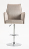 HR280W Latte Modern Velúr Szék Krómozott lábbal