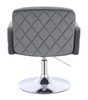 HR802N Grafit Modern Velúr Szék Krómozott lábbal