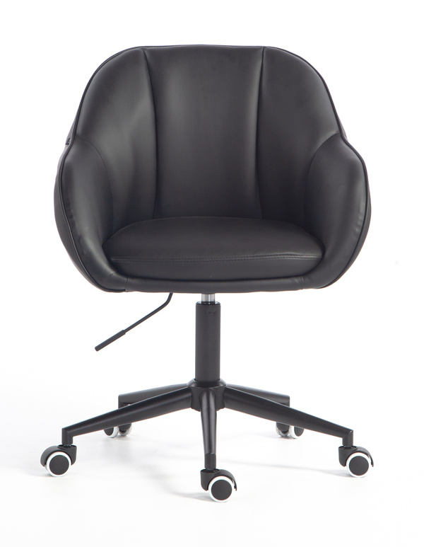 HR2055K Fekete Modern Műbőr Szék Fekete lábbal