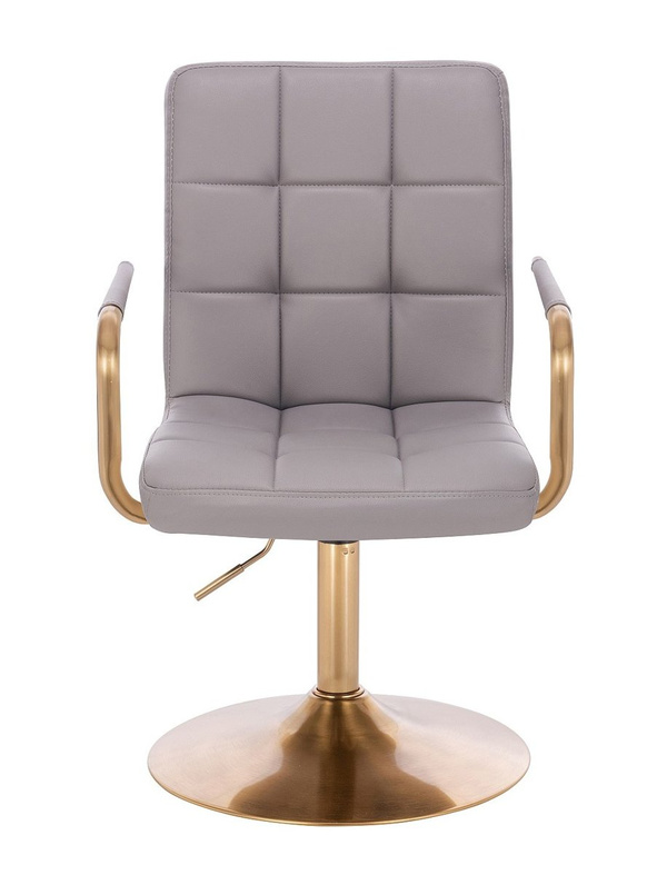 HC1015NP Szürke modern műbőr szék arany lábbal