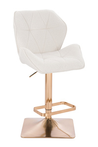 HR212KW Krémszínű modern boucle szék arany lábbal
