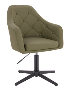 HR831CROSS Khaki Műbőr Premium Soft szék fekete lábbal