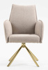 HR280 CSILLAGLÁB Latte modern boucle szék arany lábbal