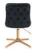 HR940CROSS Fekete Modern Velúr Szék Arany lábbal
