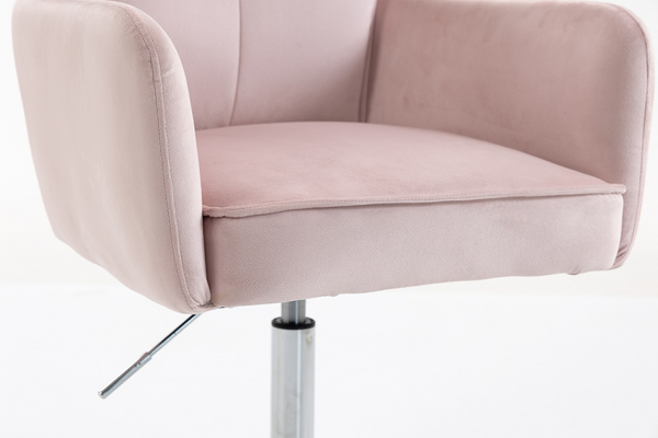 HR250CROSS Púder Rózsaszín modern velúr szék krómozott lábbal