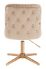 HR940CROSS Latte Modern Velúr Szék Arany lábbal