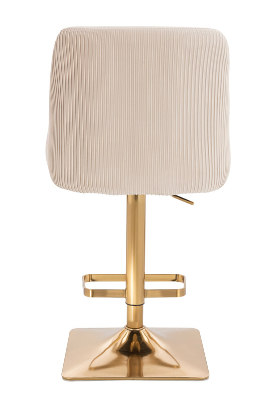 HR920KW Krémszínű Modern Velúr Szék Arany lábbal