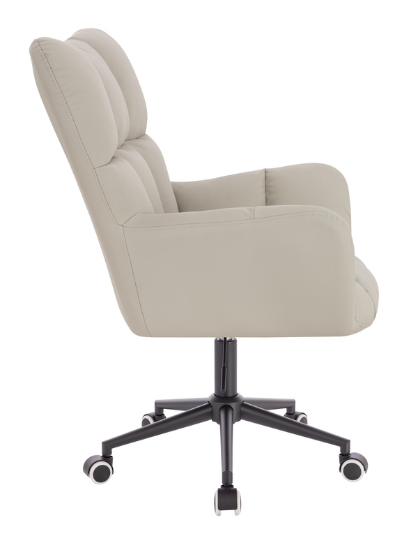 HR650K Ecru Műbőr Premium Soft szék fekete lábbal