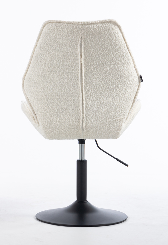 HR350CROSS Krémszínű modern boucle szék fekete lábbal