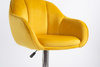 HR2055W Sárga Modern Velúr Szék Krómozott lábbal