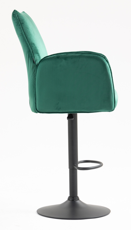 HR280W Sötétzöld Modern Velúr Szék Fekete lábbal