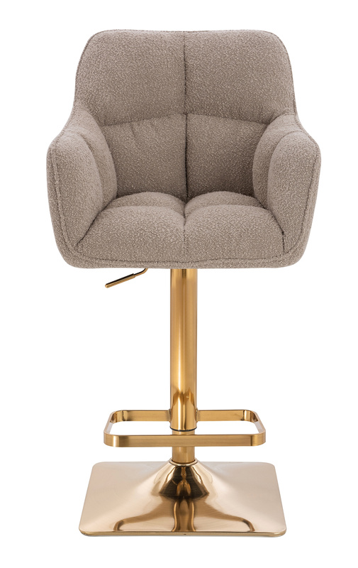 HR550KW Latte modern boucle  szék arany lábbal