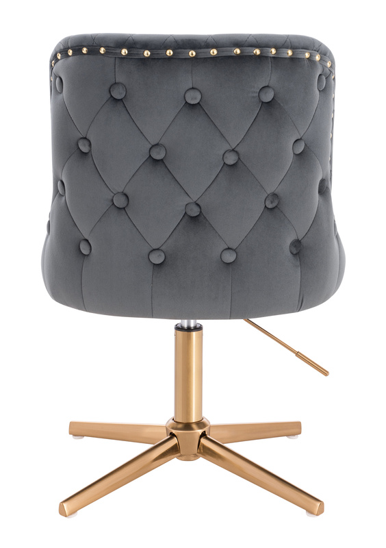 HR940CROSS Grafit Modern Velúr Szék Arany lábbal