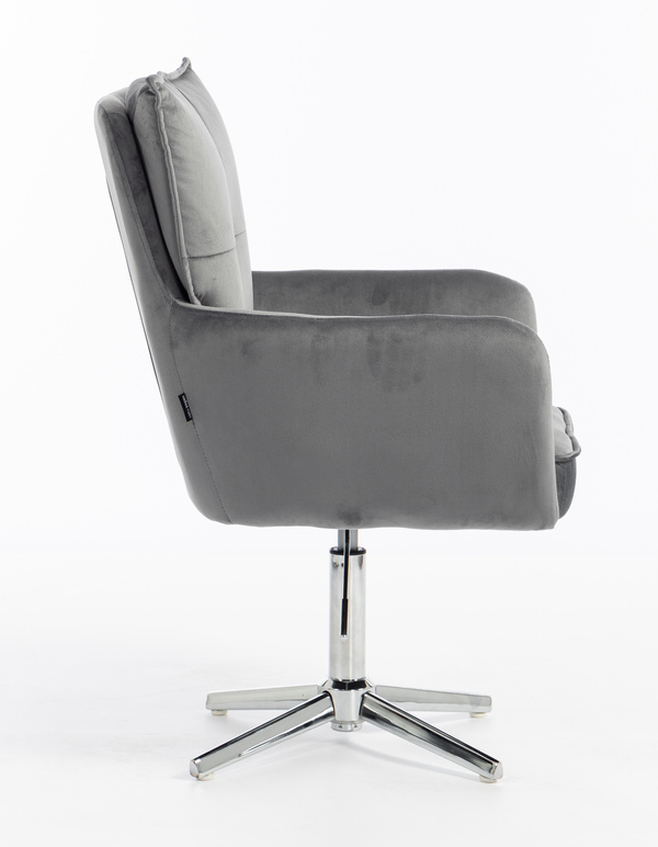 HR250CROSS Grafit modern velúr szék krómozott lábbal