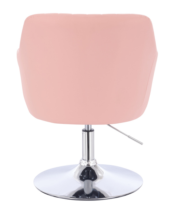 HC190N Rózsaszín Modern Műbőr Szék Krómozott lábbal