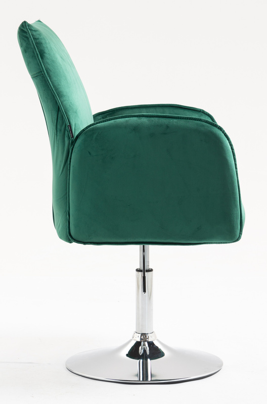 HR280N Sötétzöld Modern Velúr Szék Krómozott lábbal