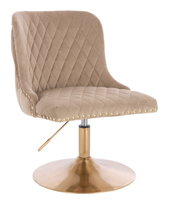 HR940N Latte Modern Velúr Szék Arany lábbal