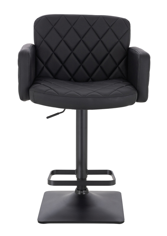 HC802KW Fekete Modern Műbőr Szék Fekete lábbal