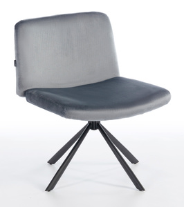 HR150 CSILLAGLÁB Grafit Modern Velúr Szék Fekete lábbal