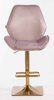 HR350KW Halványlila modern velúr szék arany lábbal