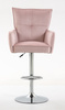 HR250W Púder Rózsaszín modern velúr szék krómozott lábbal
