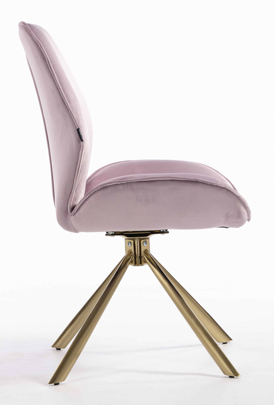 HR350 CSILLAGLÁB Halványlila modern velúr szék arany lábbal