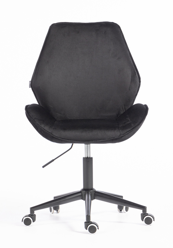 HR350K Fekete modern velúr szék fekete lábbal