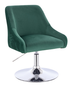 HR920N Sötétzöld Modern Velúr Szék Krómozott lábbal