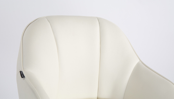 HR2055W Fehér Modern Műbőr Szék Fekete lábbal