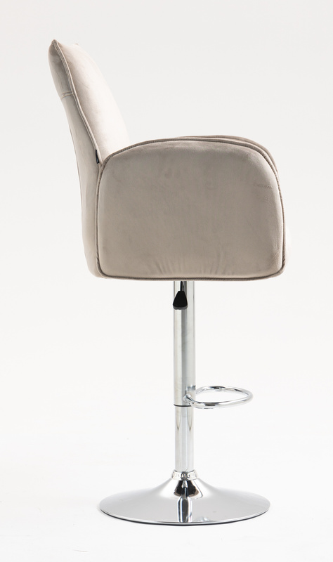 HR280W Latte Modern Velúr Szék Krómozott lábbal