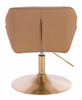 HR111N Karamell Műbőr Premium Soft szék arany lábbal