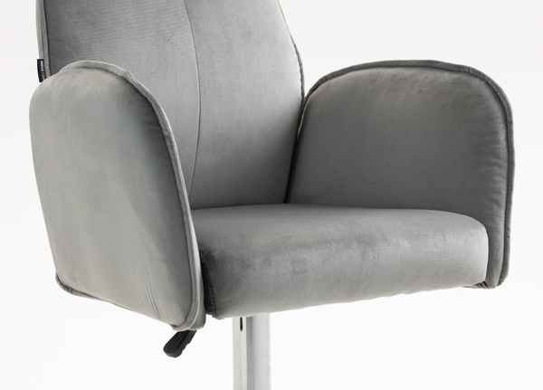 HR280W Acél Modern Velúr Szék Krómozott lábbal