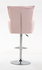 HR250W Púder Rózsaszín modern velúr szék krómozott lábbal